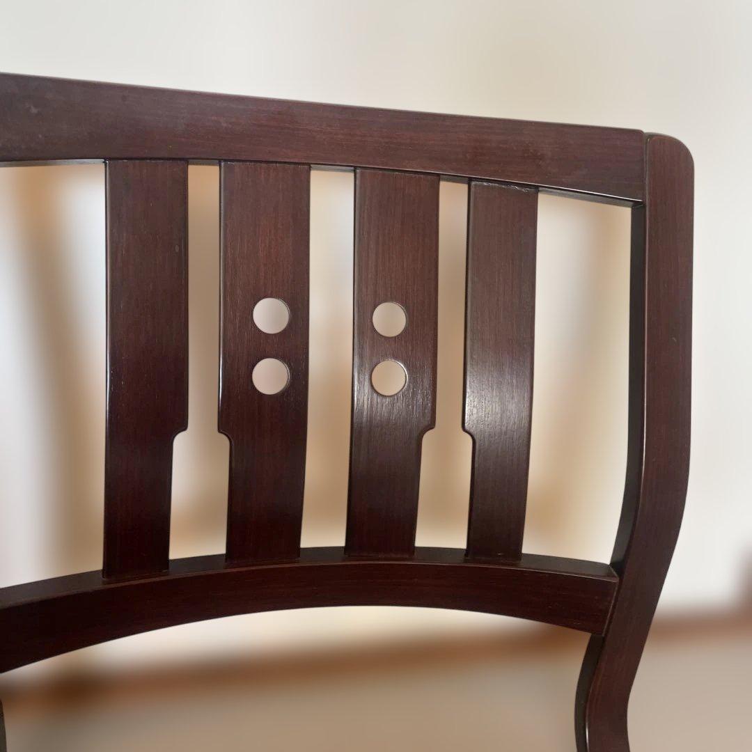 カリモク　座椅子　ダークブラウン 木製 スラットバック 4脚セット