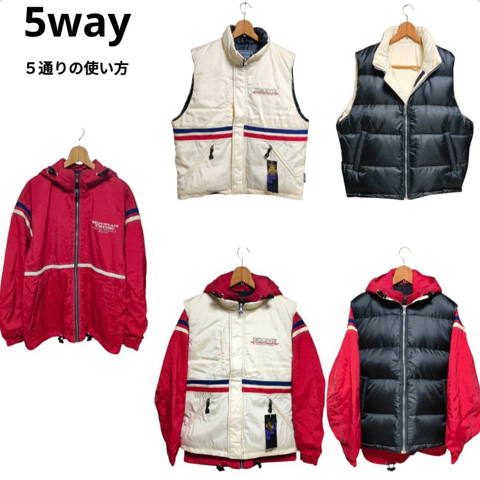 新品 デッドストック デサント 天然羽毛ダウン レトロ ジャケット スキーウェア