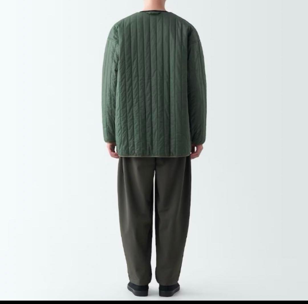 無印良品 muji labo 撥水中わたジャケット カーキ グリーン XL