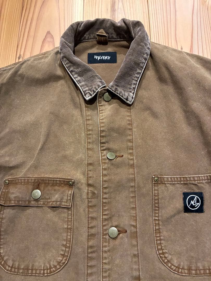 Masses 　カバーオール　ダック生地ブラウン　 長瀬　ヴィンテージ　古着