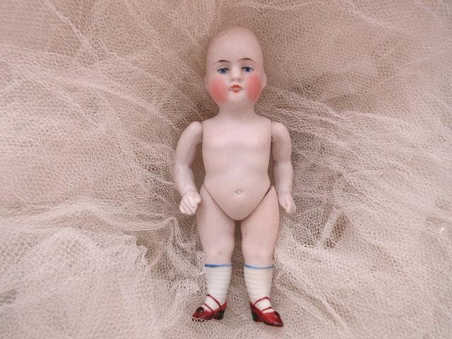 アンティーク　ミニョネット　☆　ビスクドール　オールビスク