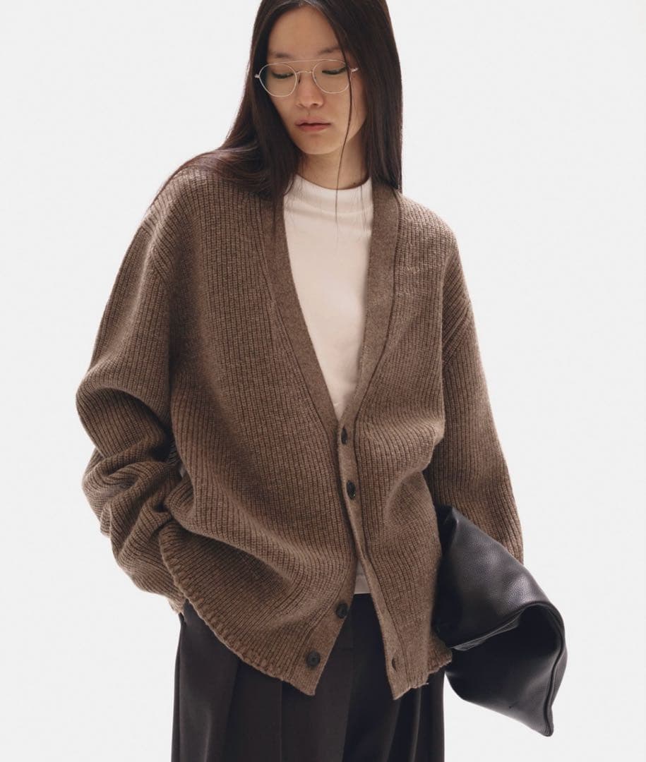 トップス todayful Wool Ribknit Cardigan