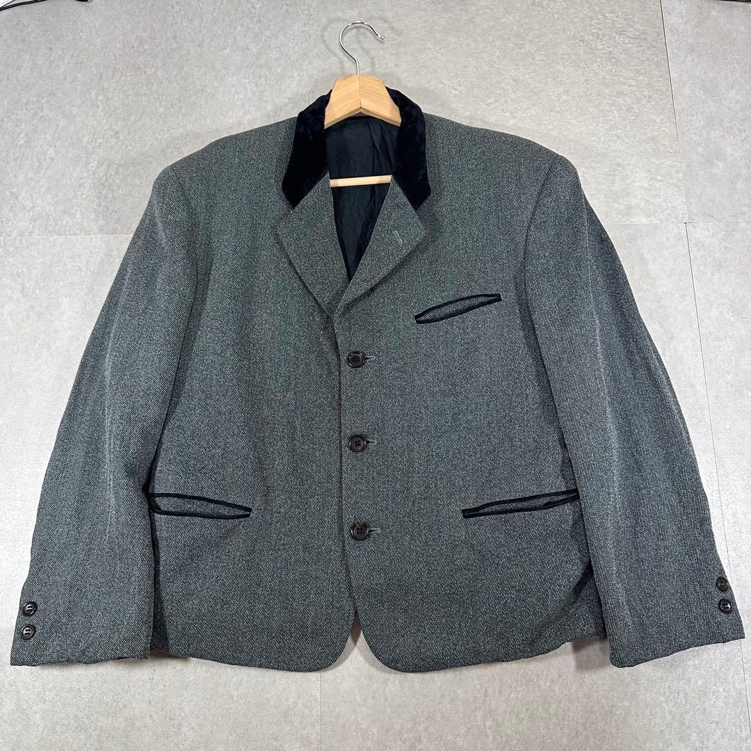 80s コムデギャルソンオムプリュス　テーラードジャケット　リバーシブル ベロア