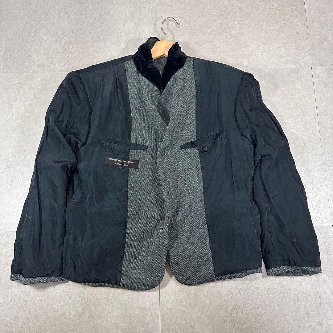 80s コムデギャルソンオムプリュス　テーラードジャケット　リバーシブル ベロア