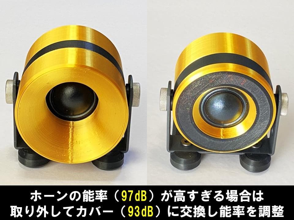 アドオン■高能率97dBホーンツイーター2個セット■ゴールドGHG01