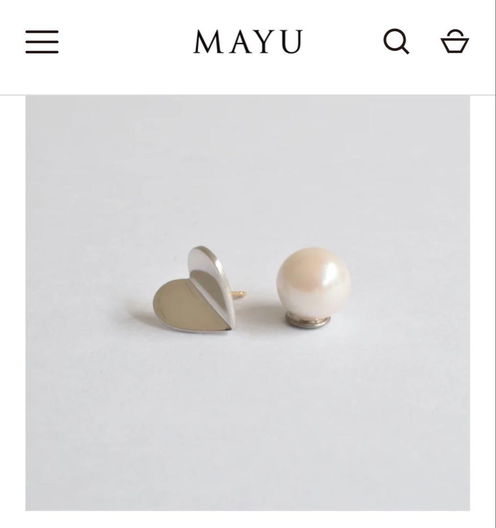 【美品】マユ MAYU Small heart pierce (silver)