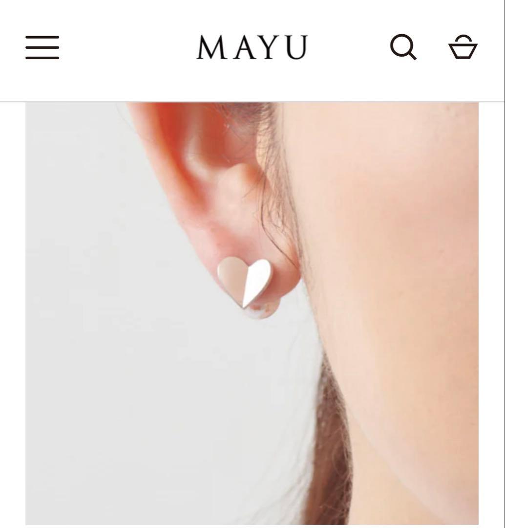 【美品】マユ MAYU Small heart pierce (silver)