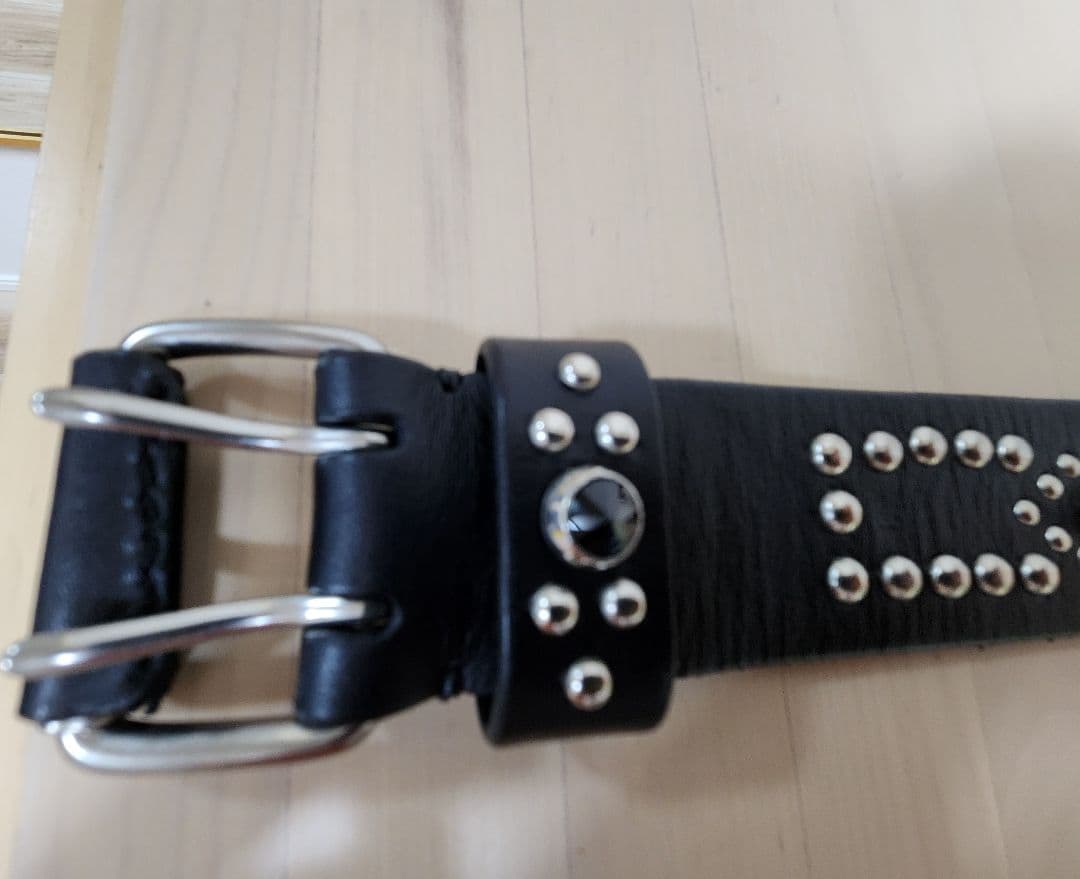 お値下げ　ポロラルフローレン　スタッズ 黒レザーベルト