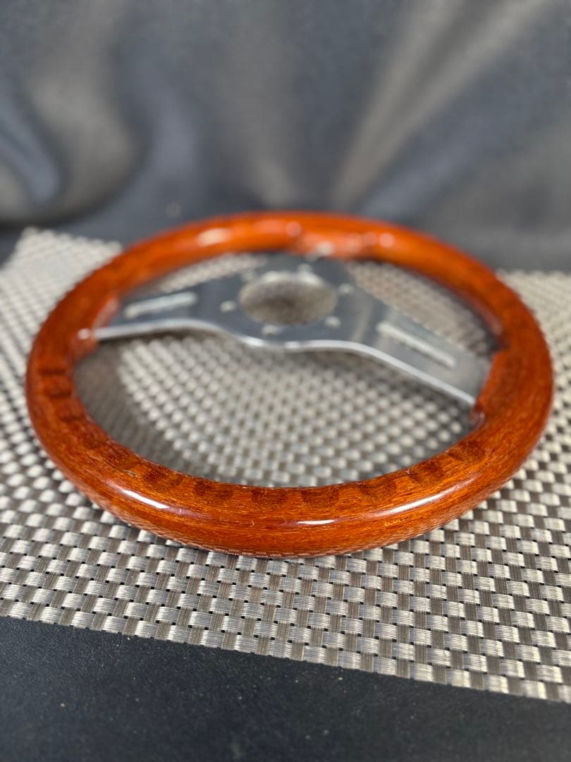 C026 OBA オバ　木製ステアリング　ハンドル　レア　ヴィンテージ 30cm