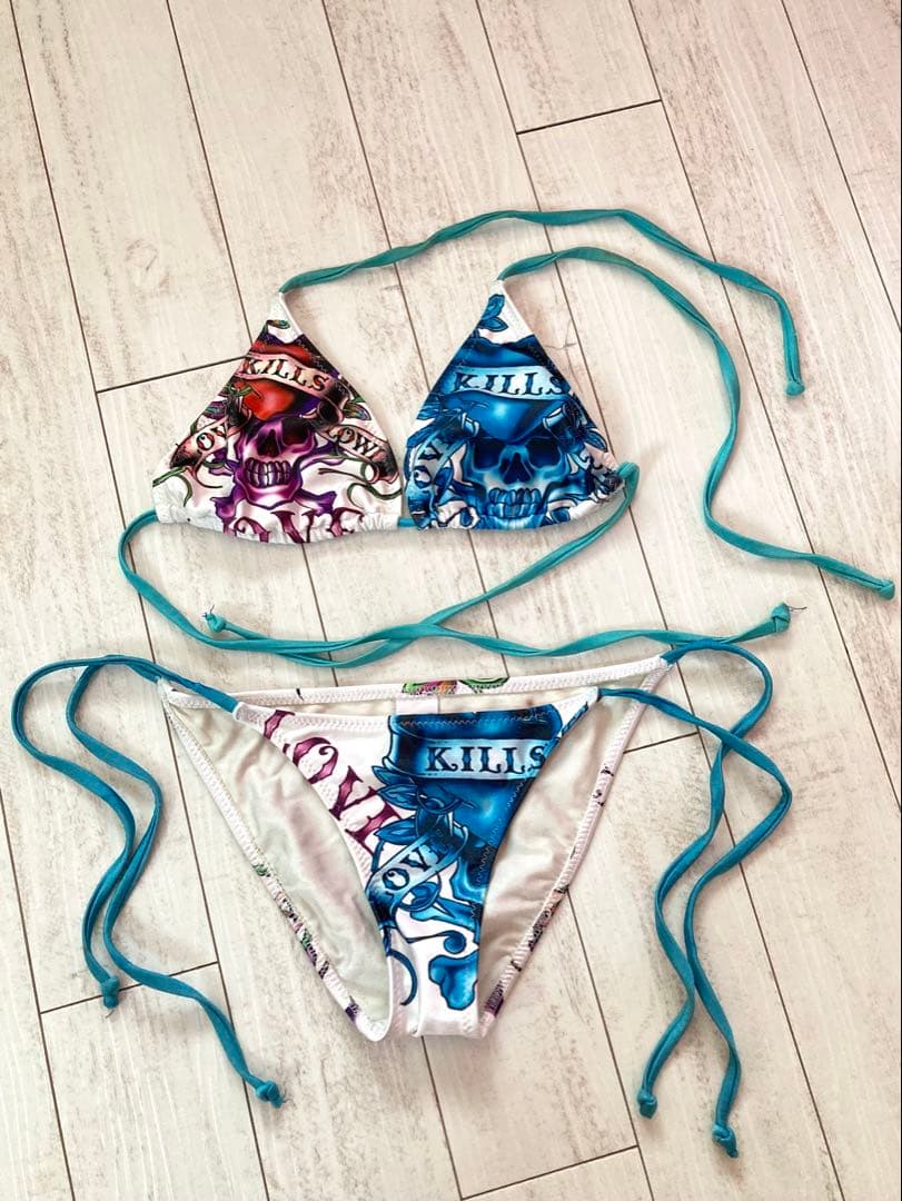 レア　ed hardy エドハーディ　ビキニ　水着　y2k 平成
