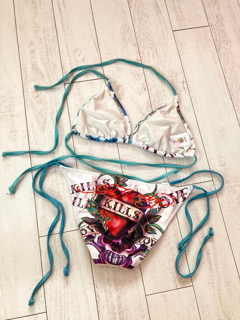 レア　ed hardy エドハーディ　ビキニ　水着　y2k 平成