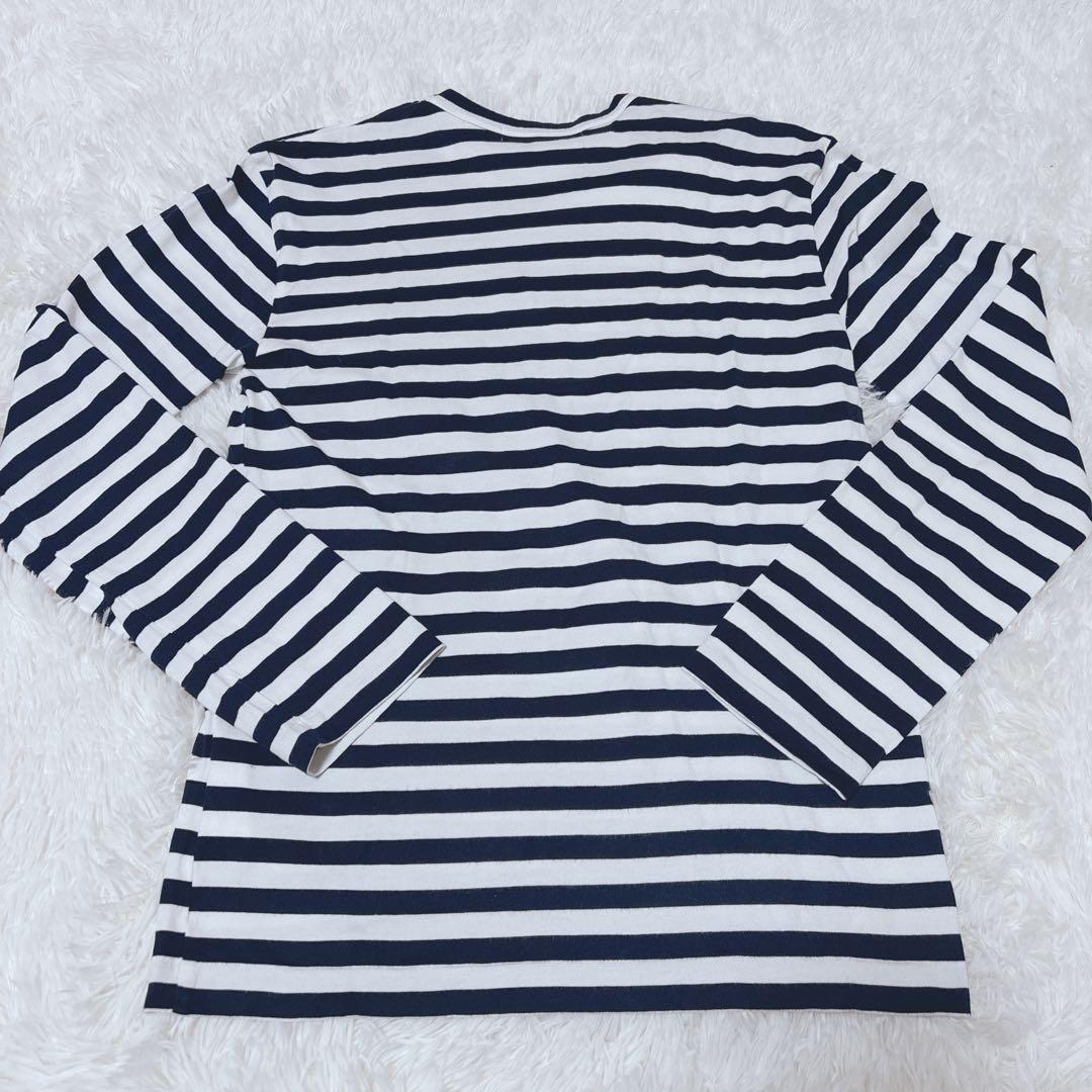 COMME des GARCONS 長袖 ボーダー　ロゴ　ロンT カットソー