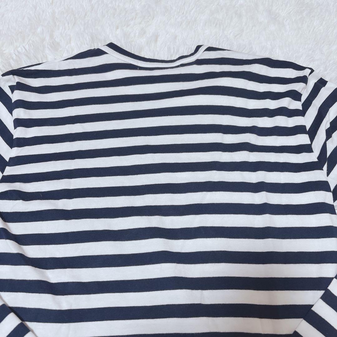 COMME des GARCONS 長袖 ボーダー　ロゴ　ロンT カットソー
