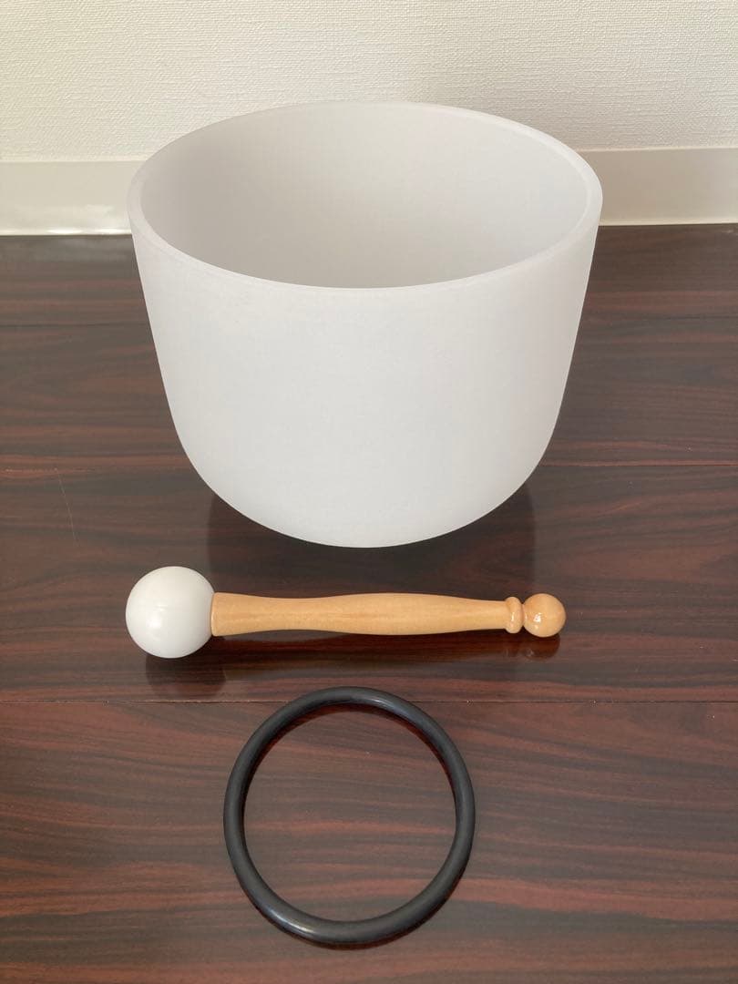 CVNC新品・528Hzクリスタルボウル8インチ音階C フロスト