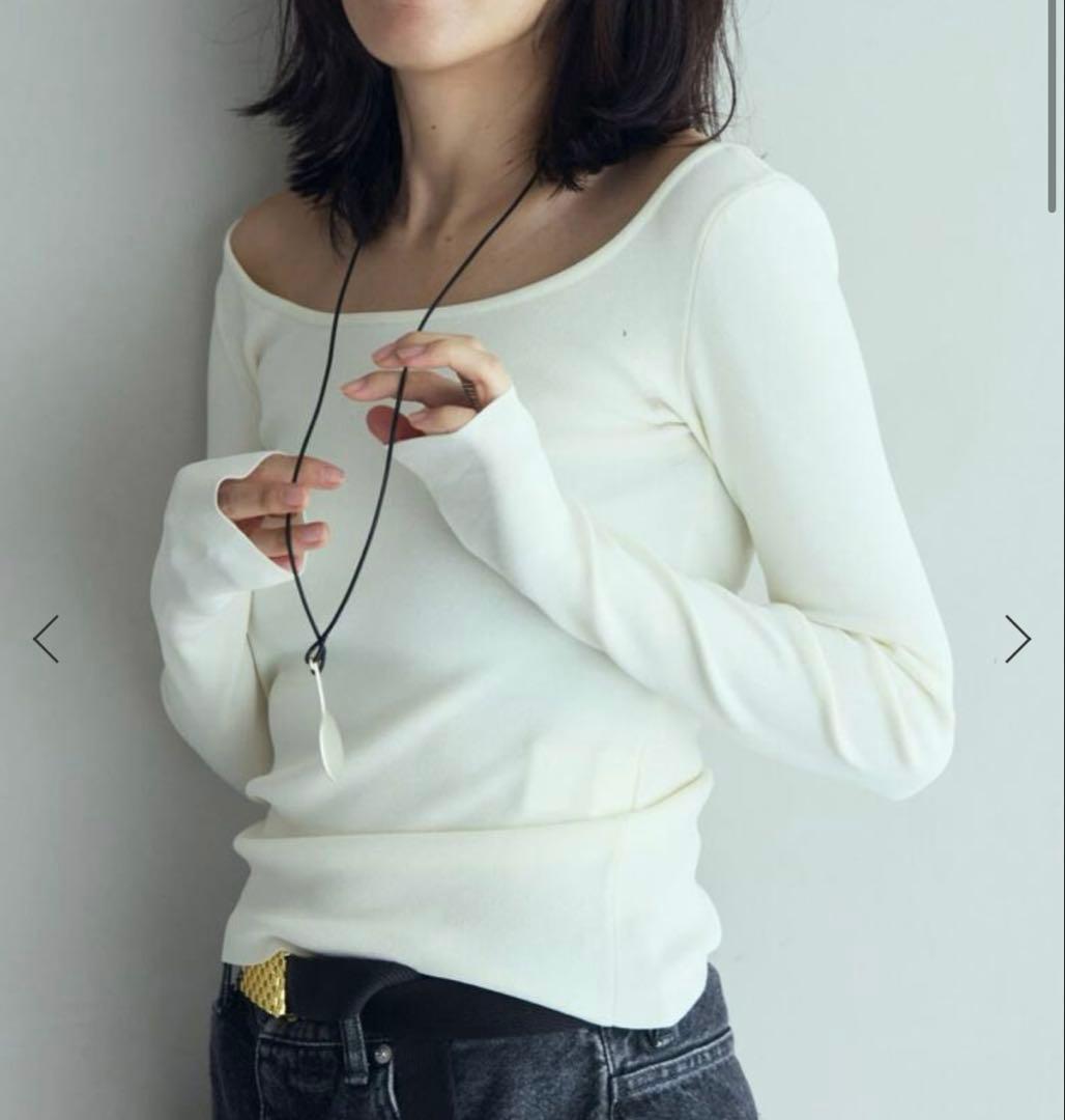 NOBLE ELENI×THENIMEデコルテトップス　ホワイト