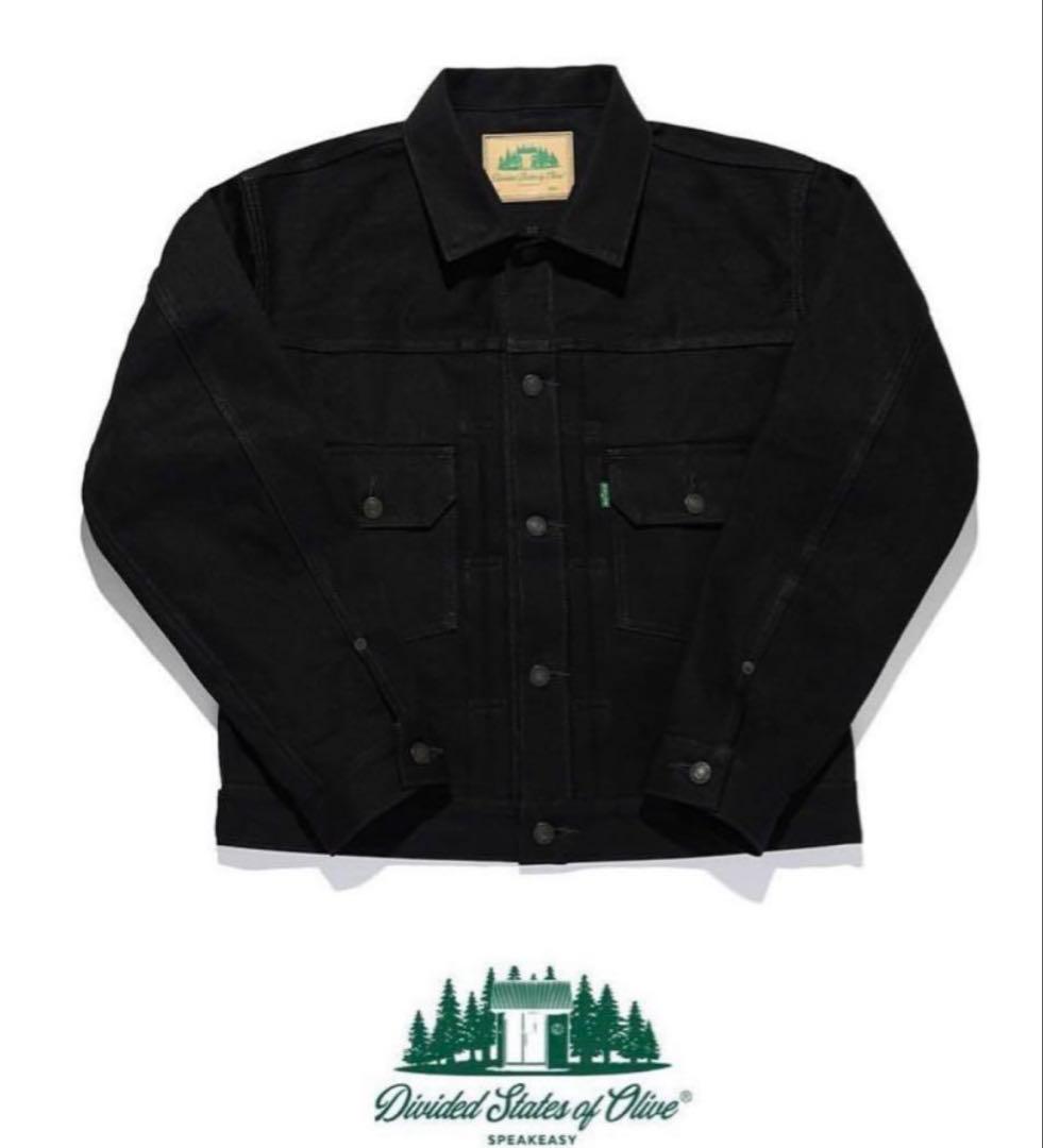 Divided States of Olive ブラックデニム ジャケット