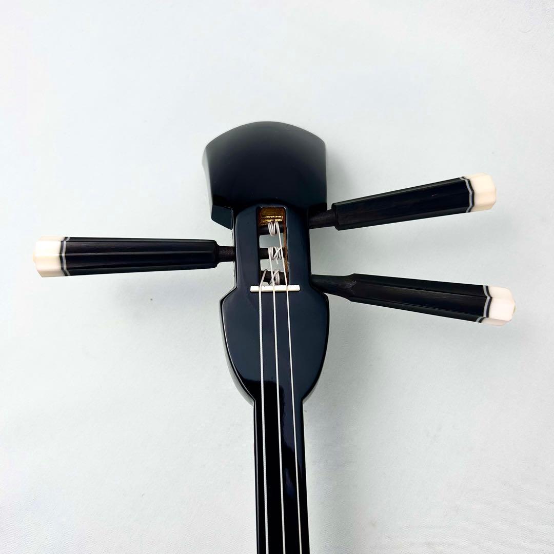 【美品】沖縄三線 本革 蛇革 ハードケース付 付属品多数 三味線