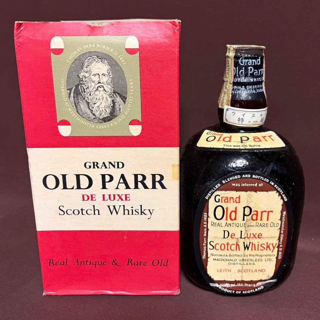 未開栓 オールドパー Old Parr De Luxe 12年 ティンキャップ