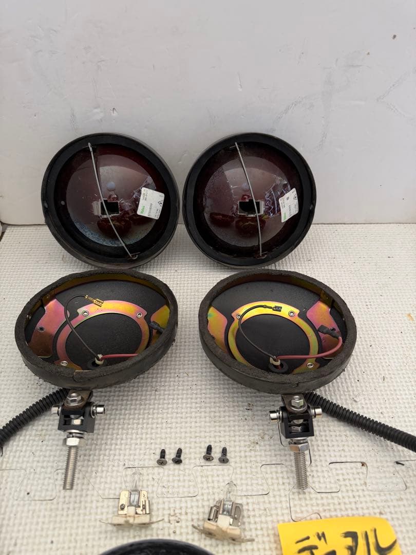 当時物デュアルカウル用CIBIEフォグランプ/ライトカバー付シビエ/検マーシャル