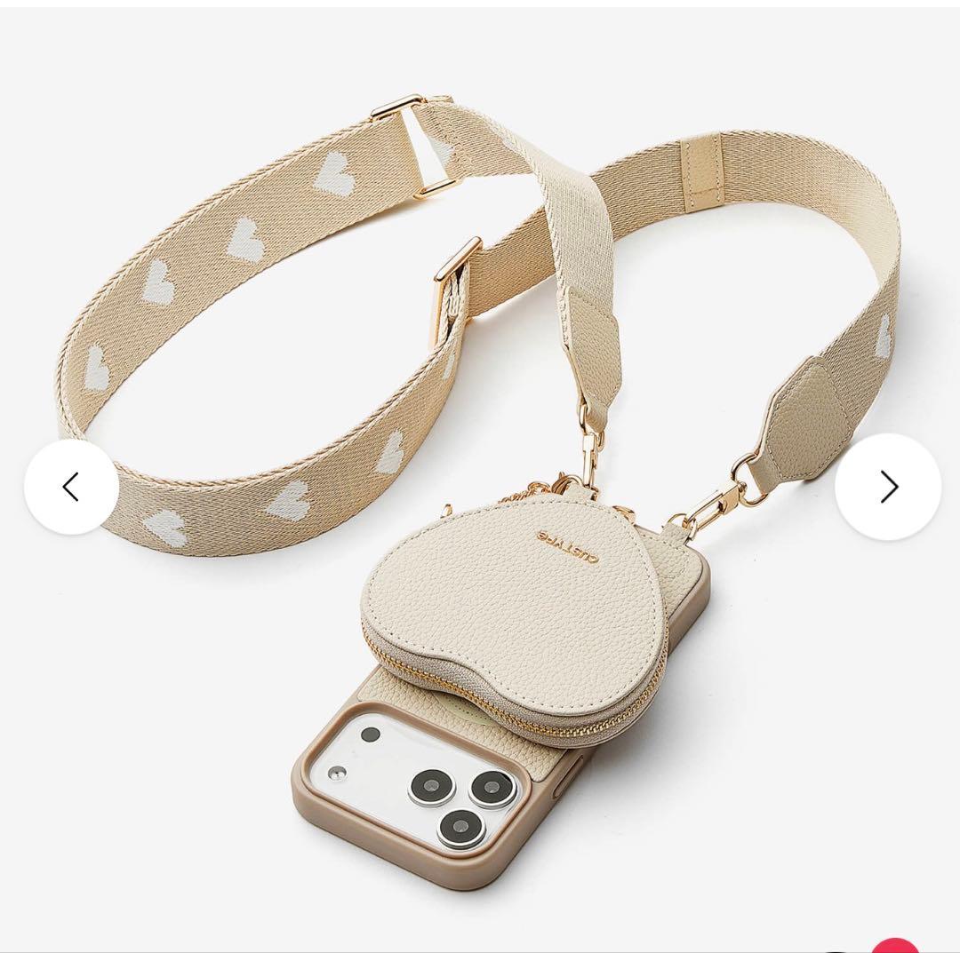 custype ハート型ポーチ付きiPhoneケース　17pro max