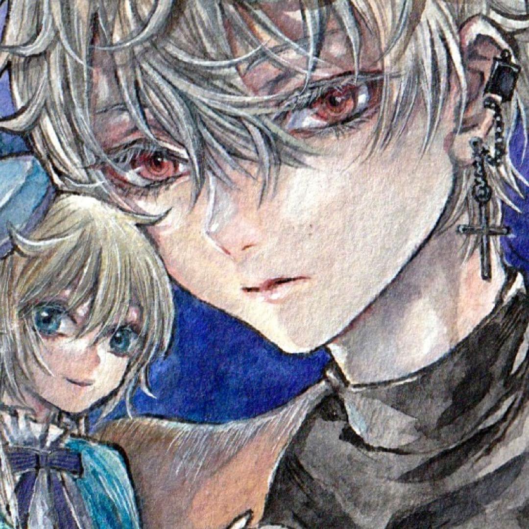 創作　オリジナル 手描きイラスト 【人形様】