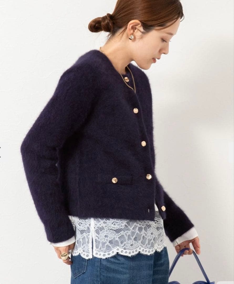 NOLLEY'S／ウォッシャブル裾レース2WAYオトナサテンブラウス