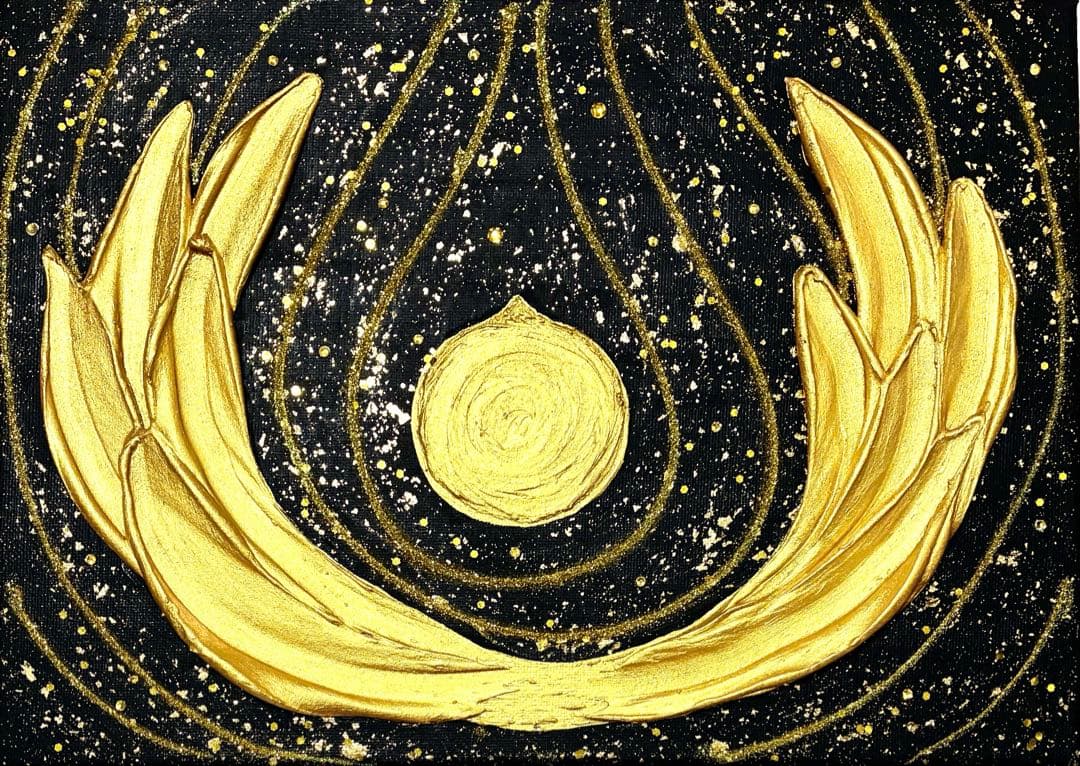 開運絵画　龍神様　宝珠　観音様の手　インフィニティ　ダイヤモンド富士　金箔