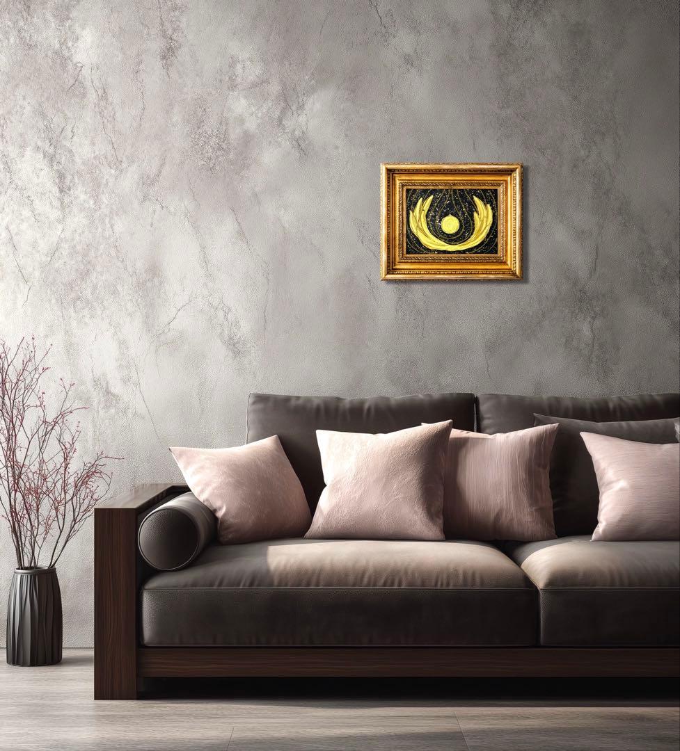 開運絵画　龍神様　宝珠　観音様の手　インフィニティ　ダイヤモンド富士　金箔