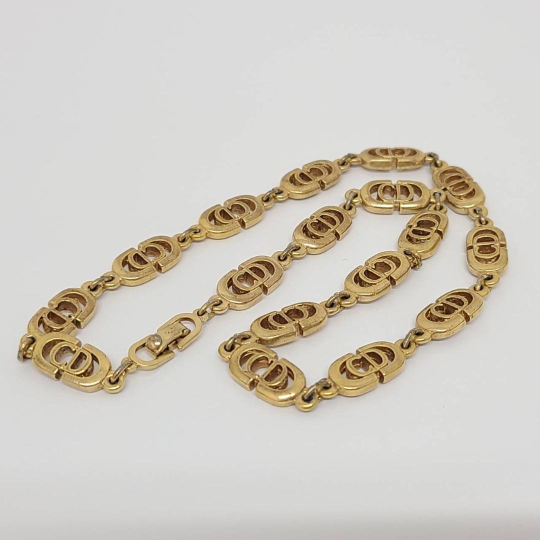 ディオール Dior ネックレス CDロゴ 金属素材 ゴールド