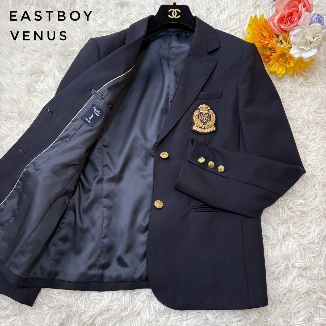 高級　美品　EASTBOY ヴィーナス　紺ブレ　ワッペン　金ボタン　ジャケット
