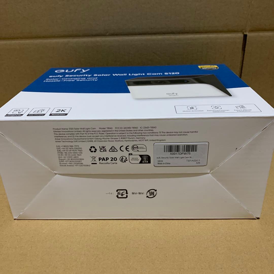 新品　Anker Eufy Solar Wall Light Cam S120