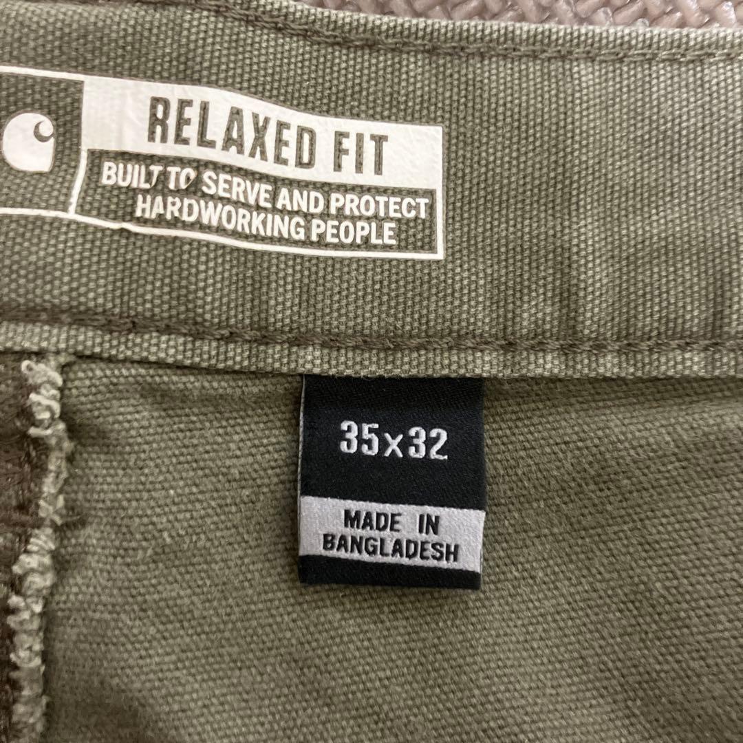 な*せ様 carhartt ダブルニー　ワークパンツ　リラックスフィット　オリー
