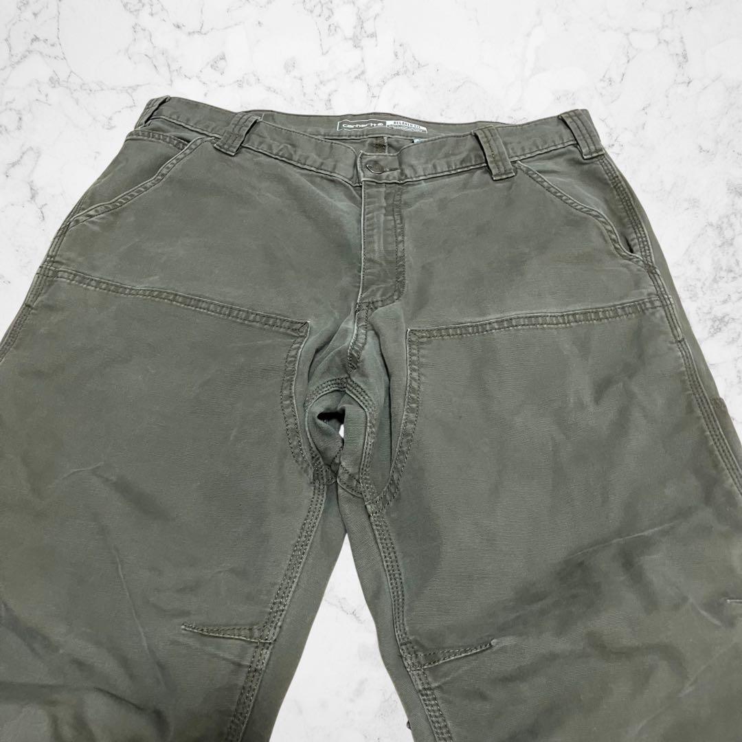な*せ様 carhartt ダブルニー　ワークパンツ　リラックスフィット　オリー