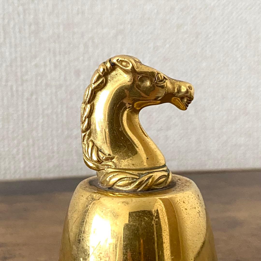 HERMS エルメス 真鍮 テーブルベル 馬モチーフ ヴィンテージ 卓上ベル