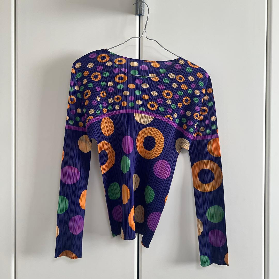 PLEATS PLEASE ISSEY MIYAKE 総柄 長袖 カットソー