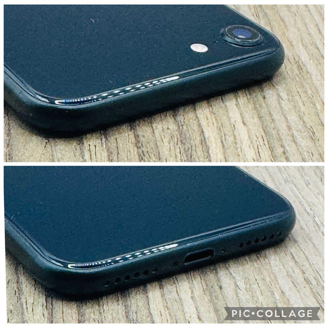 【美品】iPhoneSE3 ミッドナイト 128GB シムフリー 新品バッテリー