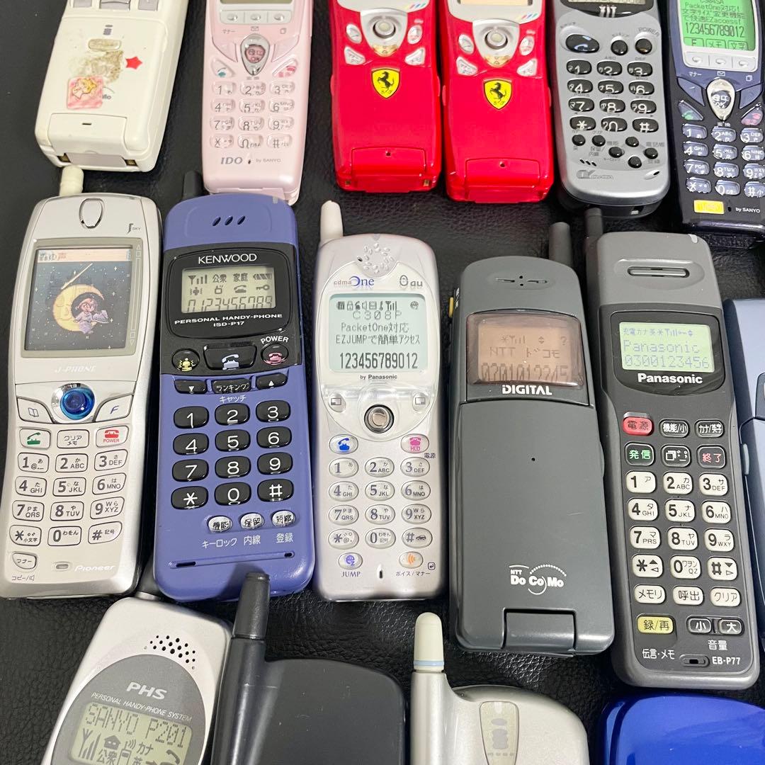 【まとめて25点セット】モックアップ 販売店模型 携帯電話 ガラケー フェラーリ