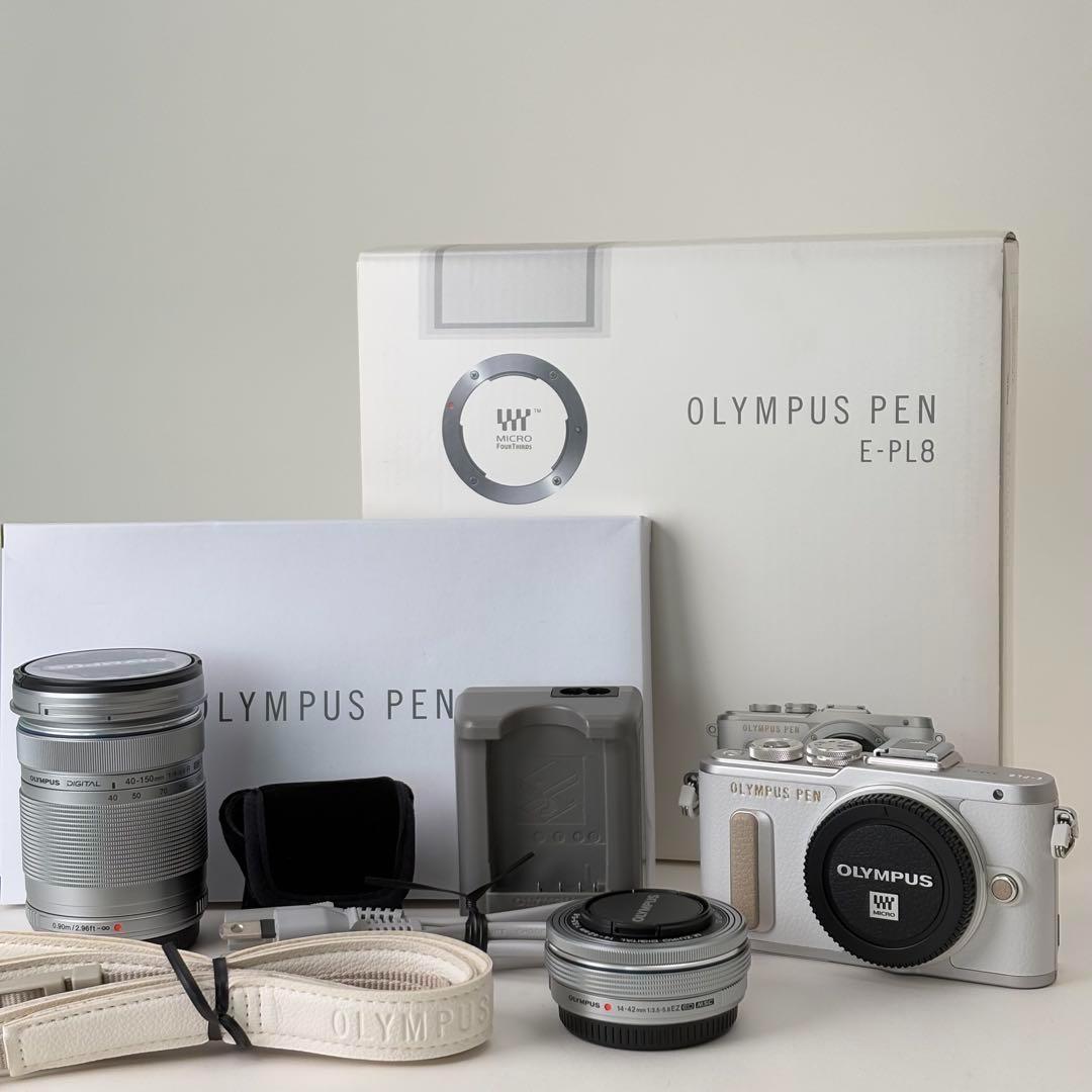 OLYMPUS オリンパス PEN E-PL8 ダブルレンズ シャッタ数475回