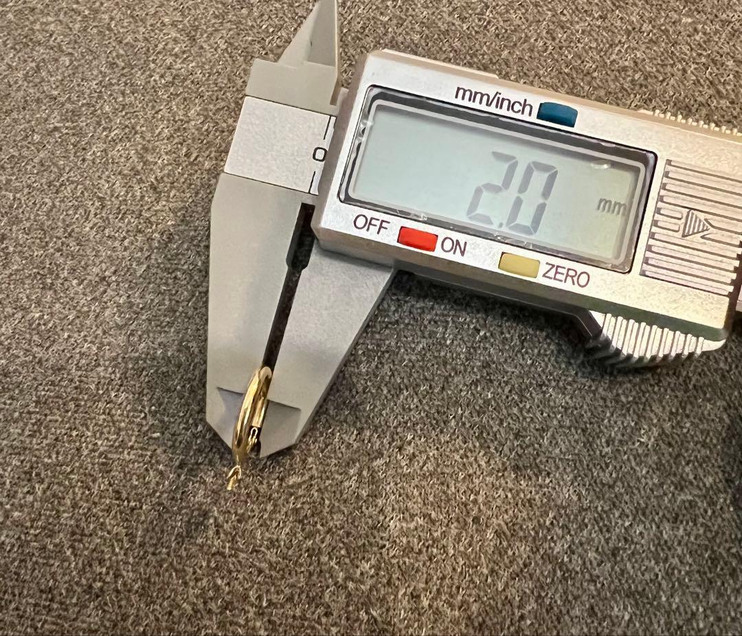 最後のお値下げ‼️ユニセックス18金ゴールド フープピアス 2x15