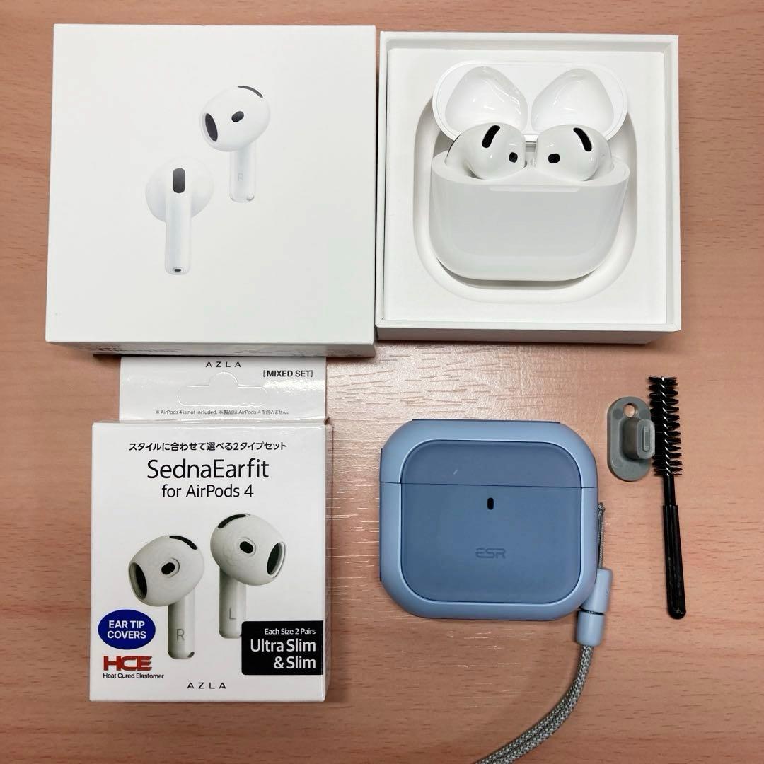 AirPods 4 ノイキャンモデル 保証残り有 ESRケース付き12/1日購入