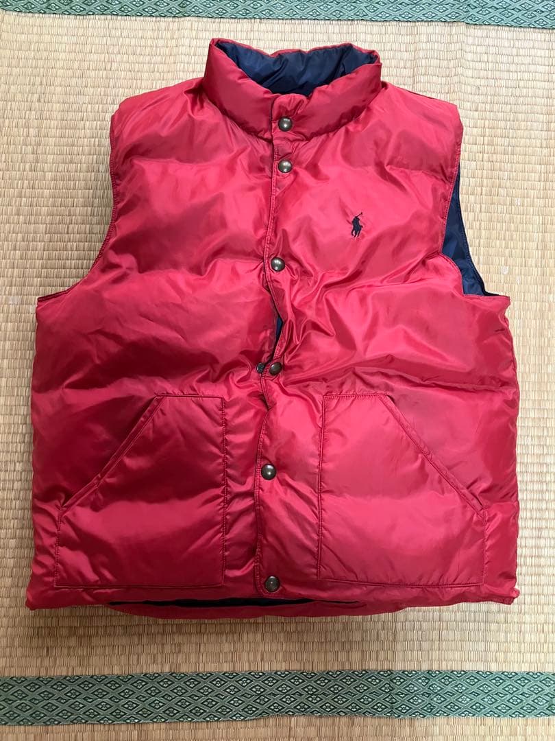 チャーリー　ラルフローレン　Lサイズ　リバーシブルダウンベスト