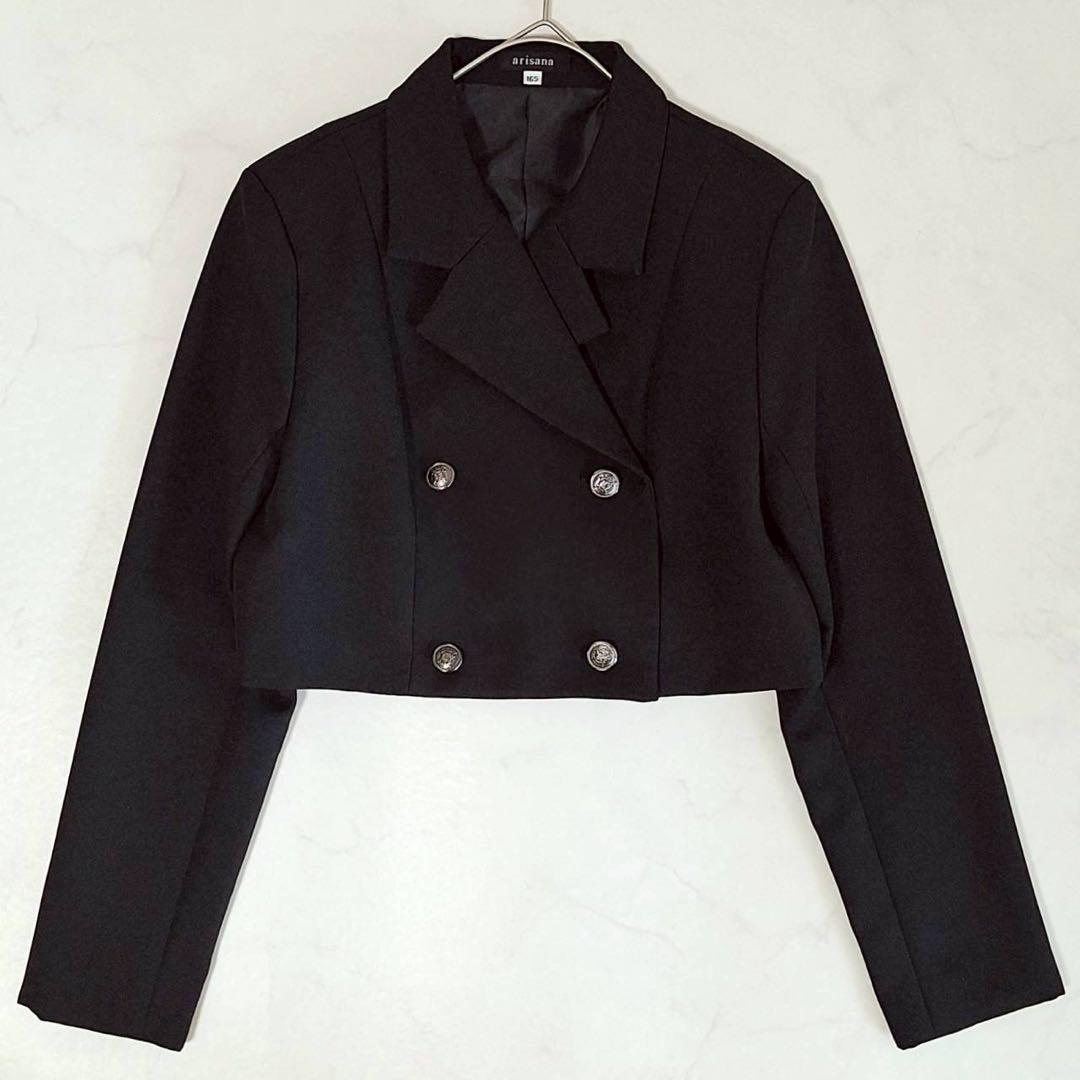 B2100 アリサナ スーツ 卒業式 黒 ロングスカート セットアップ 165