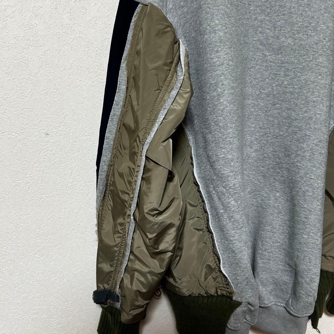 美品 再構築 コンビ ma-1 スウェット