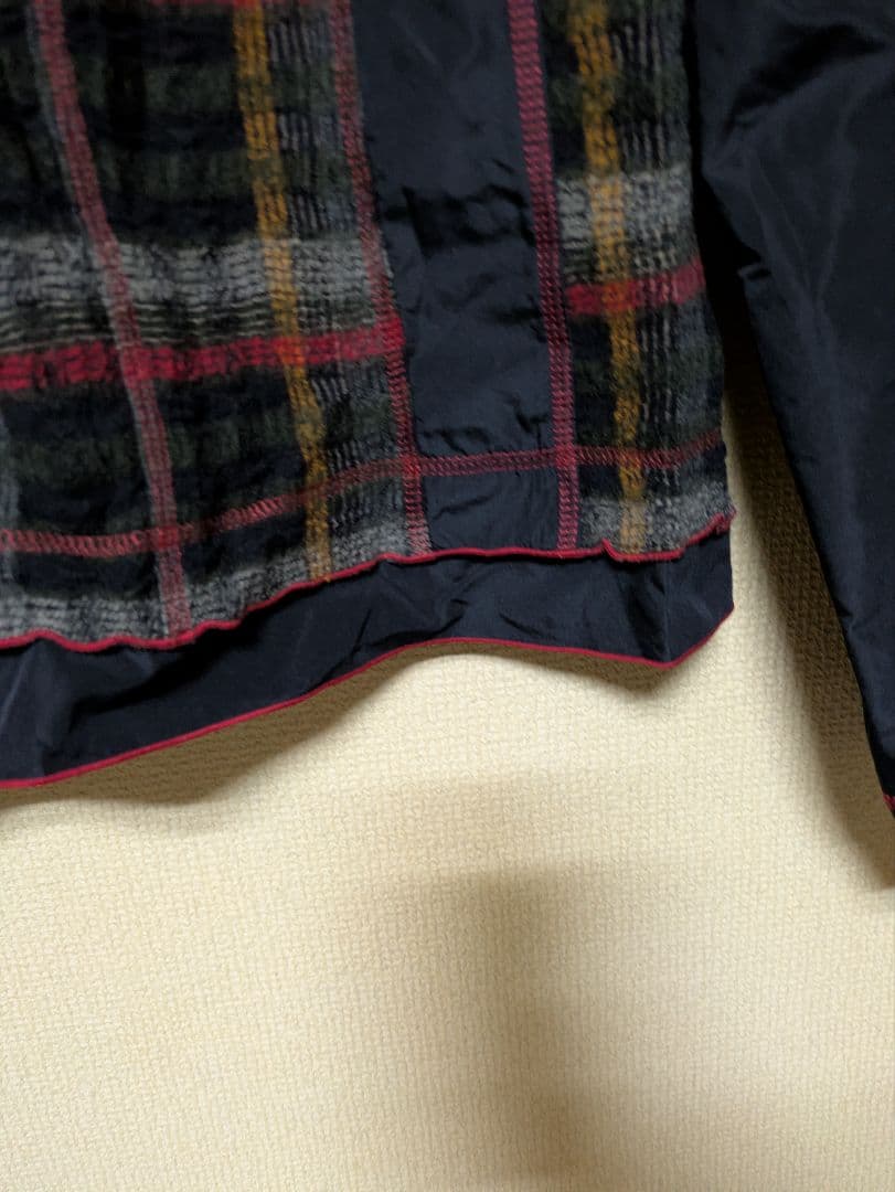 Eクラット エイココンドウチェック柄 テーラードジャケットウール78%42未使用