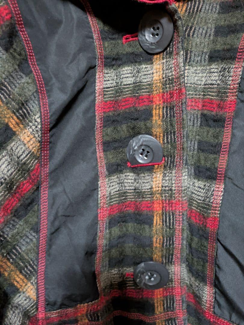 Eクラット エイココンドウチェック柄 テーラードジャケットウール78%42未使用