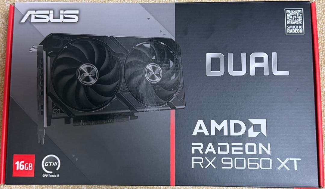 グラフィックボード・グラボ・ビデオカード ASUS rx9060xt 16GB