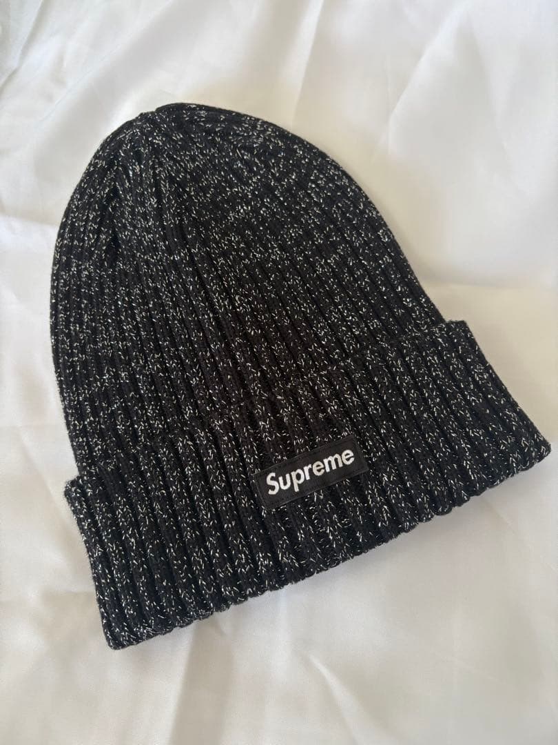Supreme ニット帽 黒/白