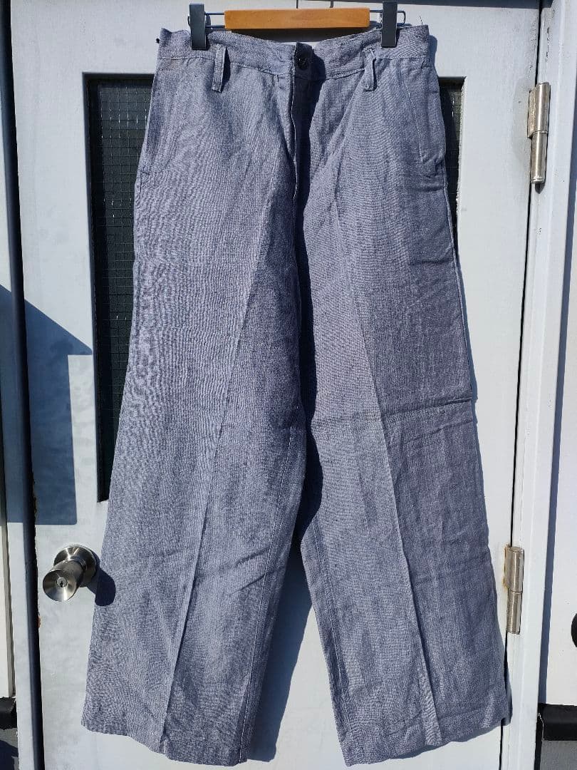 50〜60's フランス軍 ラミー リネンセーラーパンツ デッド W32