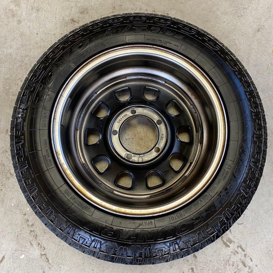 ジムニー オリジン 鉄心 175/80R16 6J +20タイヤホイールセット