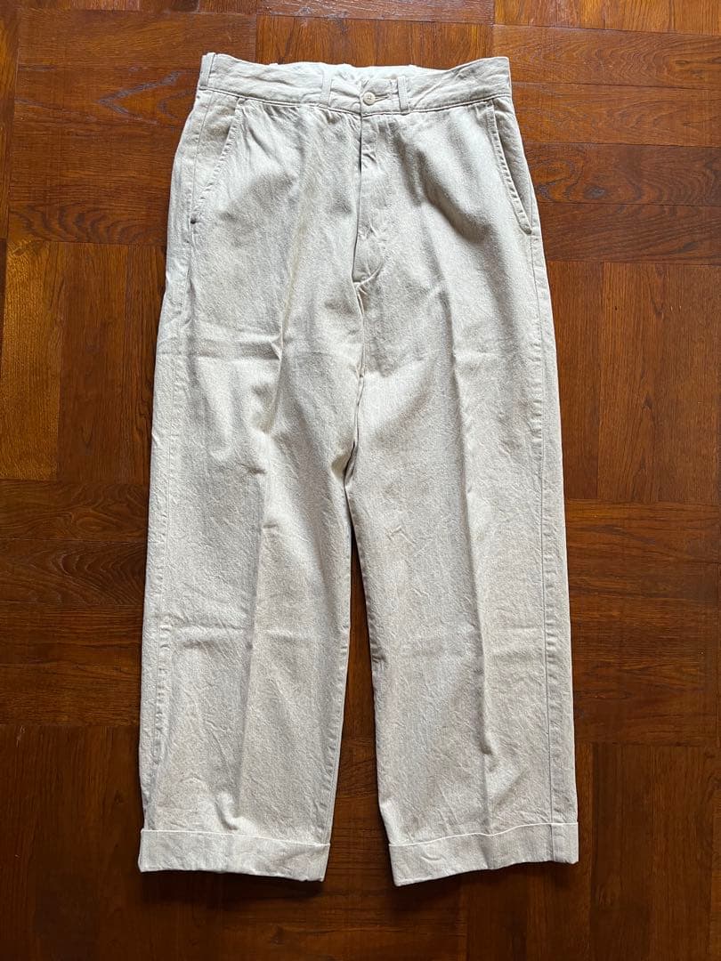 レア LVC 復刻 50s ワークパンツ 綿麻 リーバイス